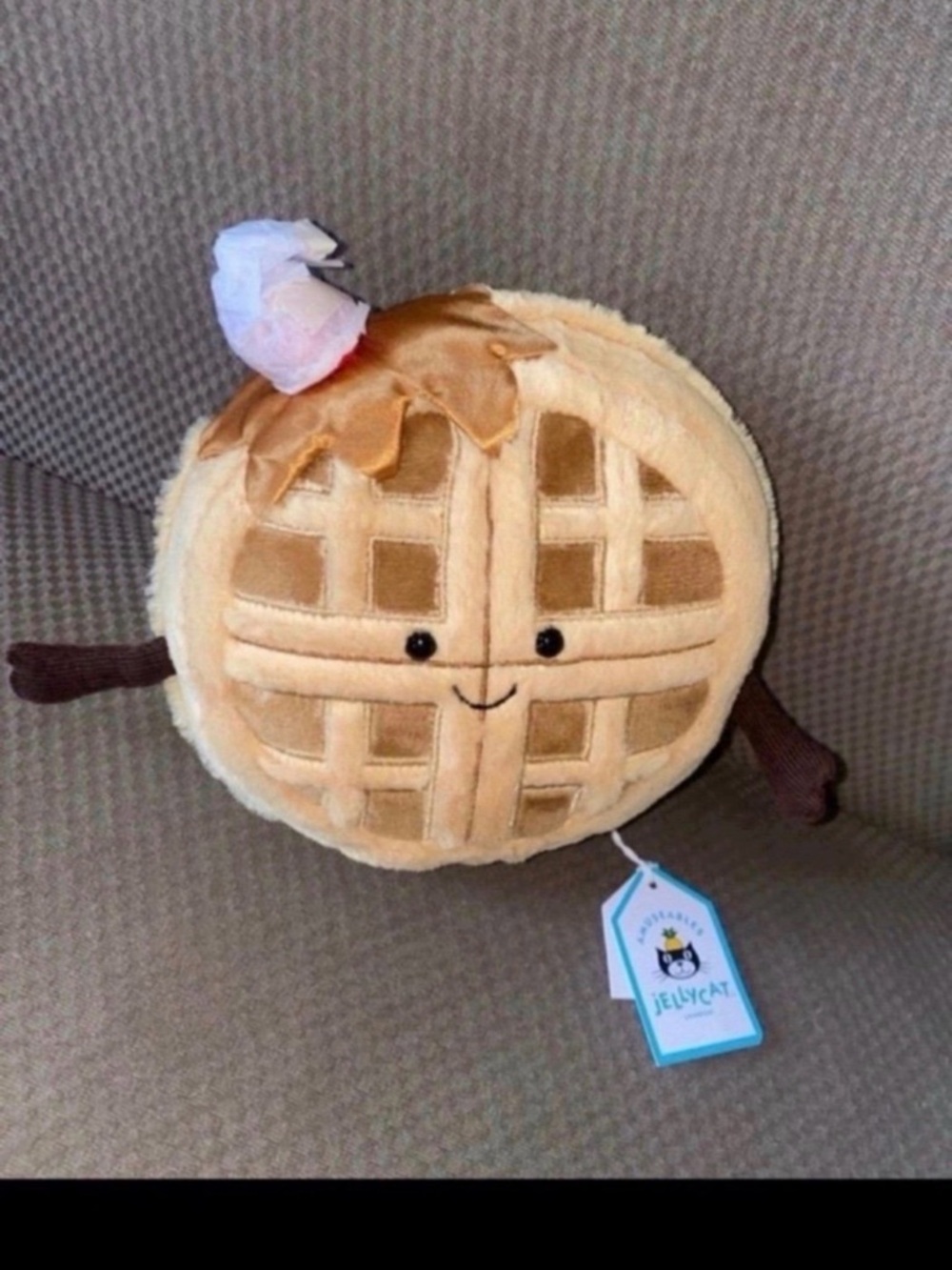 Jellycat Amusables Rene Waffle. Brand New w/Tag. Includes Dust Bag